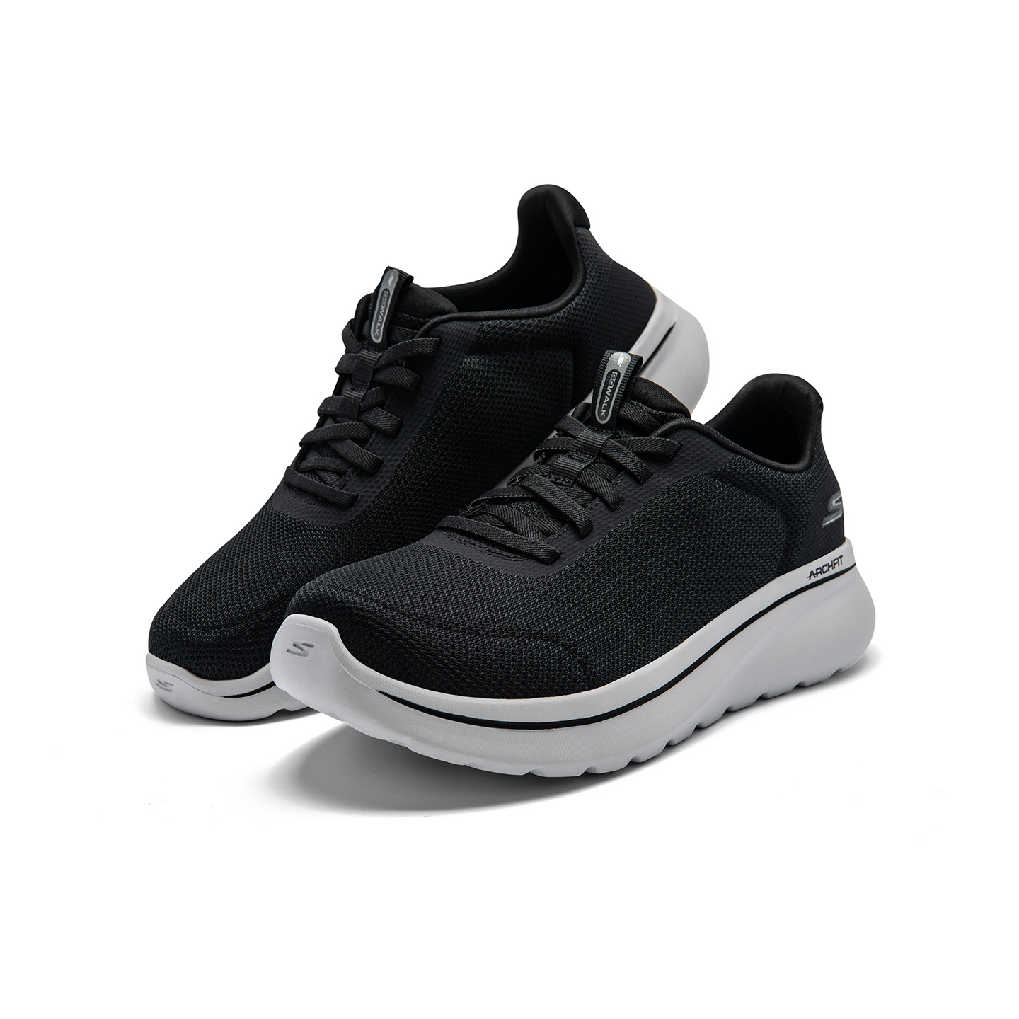 Skechers Go Walk Arch Fit Mesh Low top Running Shoes Men’s Black Gray