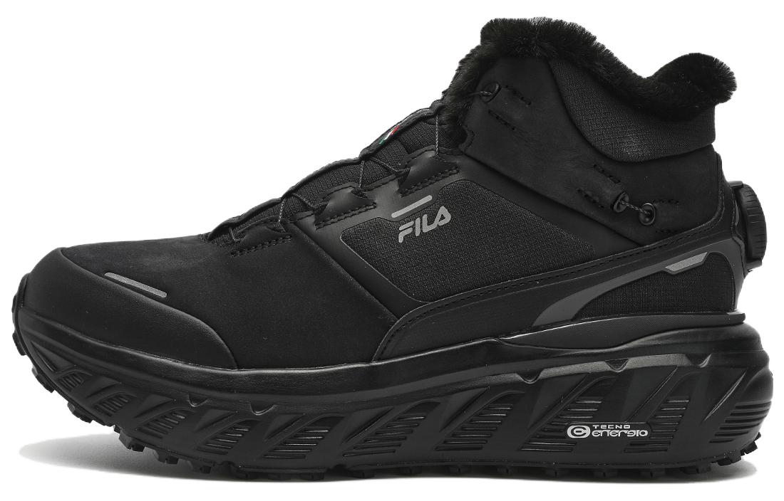 FILA BOA EXPLORER HIGH WE Fleece Cushioning, Wear Resistant Mid top Outdoor Shoes Women's Black