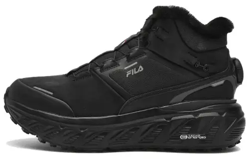 FILA BOA EXPLORER HIGH WE Fleece Cushioning, Wear Resistant Mid top Outdoor Shoes Women's Black