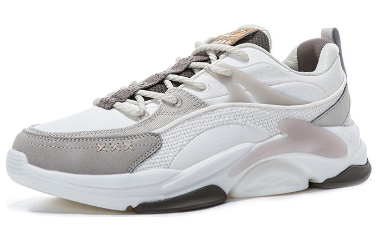Erke Comfortable Cushioning Lightweight Low top Running Shoes Men’s Gray White
