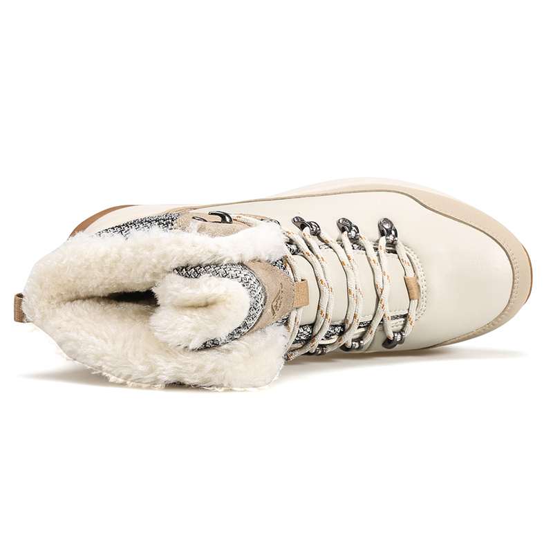 HUMTTO Comfortable Fleece Lined High top Outdoor Shoes Women’s Beige