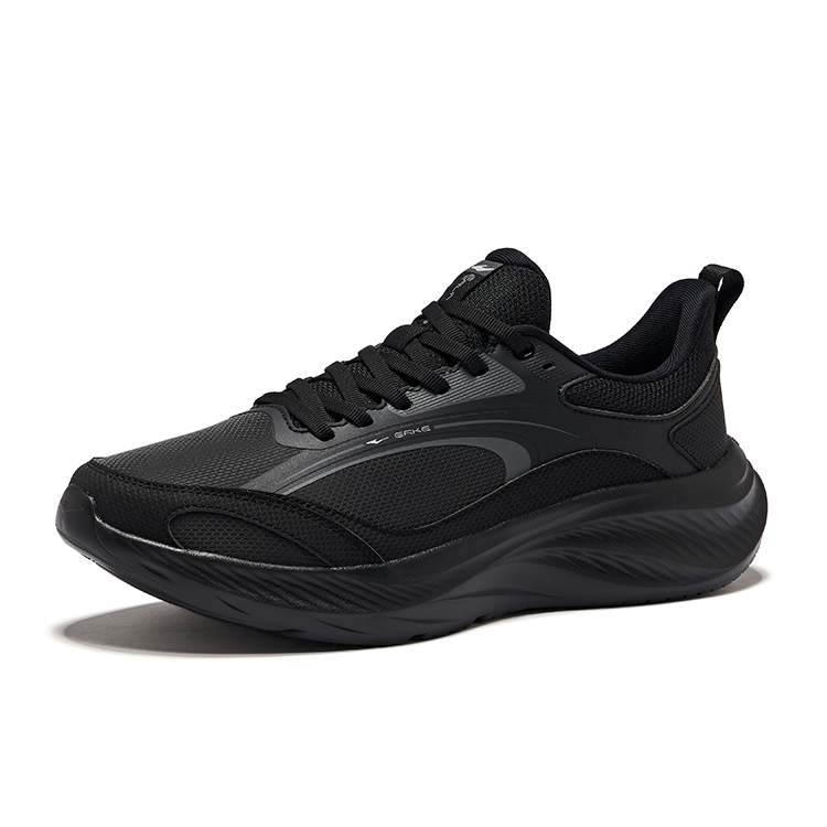 Erke Cushioning Rebound Low top Casual City Commuting Running Shoes Men’s Jet Black