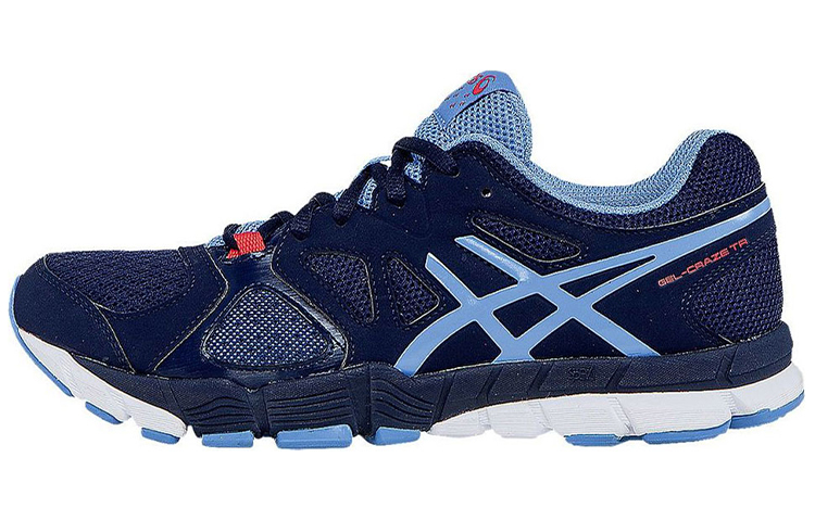ASICS Gel Craze Fashion Textile, Synthetic Leather Abrasion Resistant Low top Running Shoes Women's Dark Blue