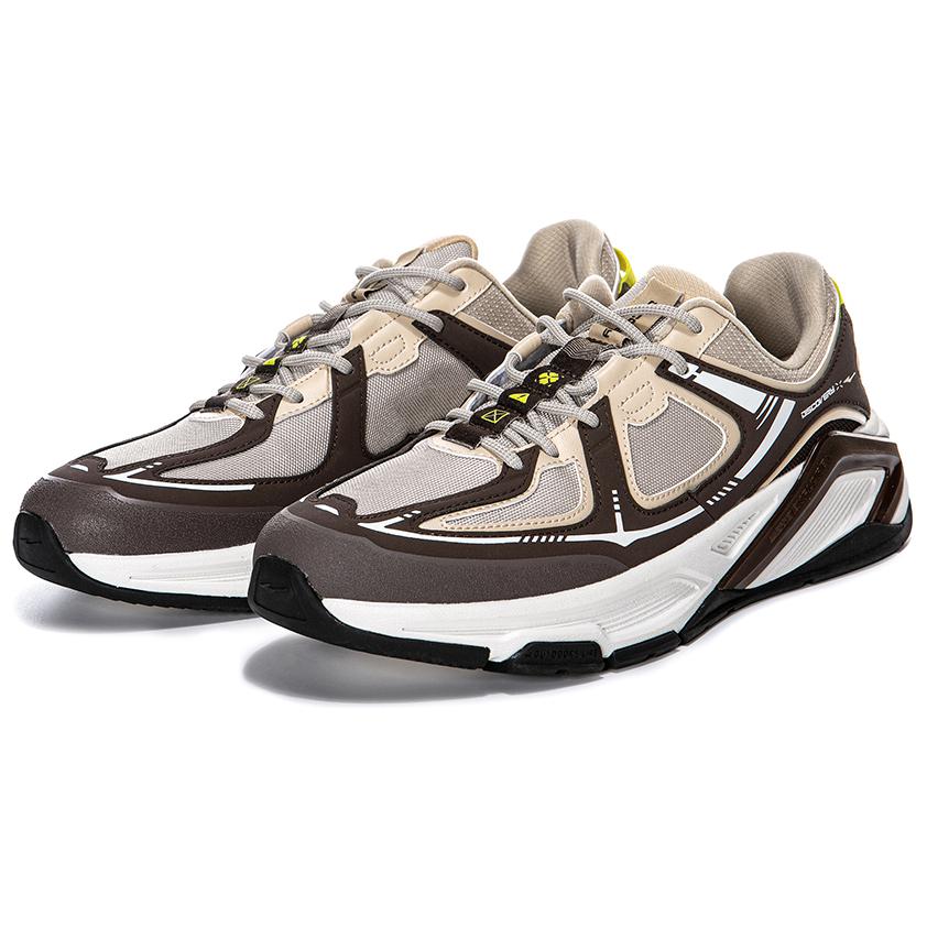 Erke Abrasion Resistant Breathable Low top Casual Running Shoes Men’s Coffee Brown