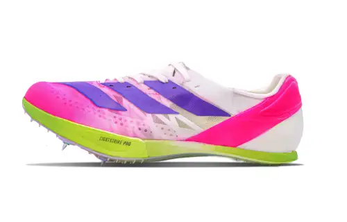 Adidas Adizero Prime Slip Resistant Low top Sprint Running Shoes Unisex Pink Purple