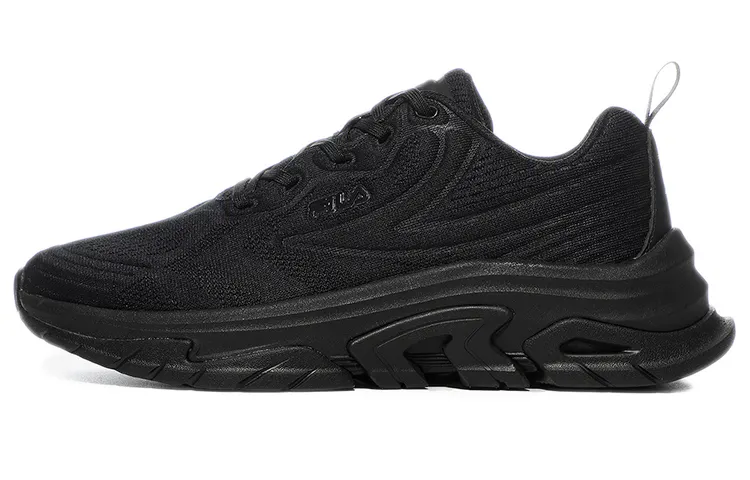 FILA Mesh, Textile Low top Running Shoes Unisex Black