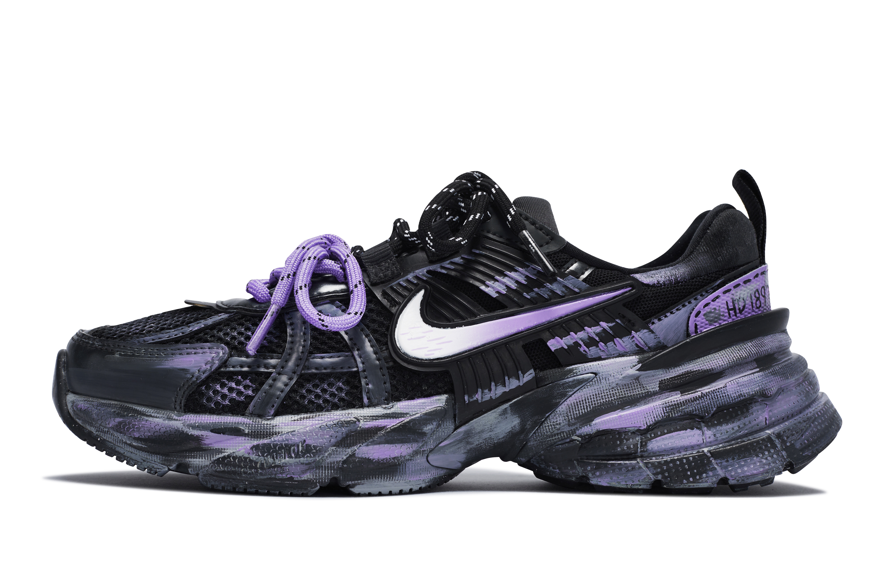 Nike V2K Run Waterproof Low top Running Shoes Unisex Black Purple