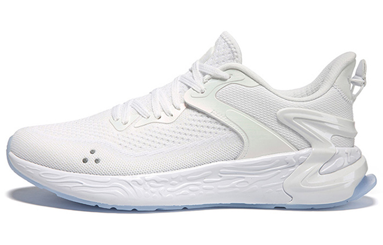 PEAK Textile, Synthetic Leather Slip Resistant, Abrasion Resistant, Lightweight Low top Running Shoes Men's White