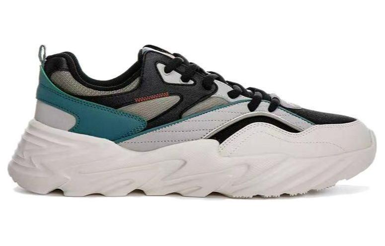 Erke Casual Slip Resistant Abrasion Resistant Low top Running Shoes Men’s White Gray Green