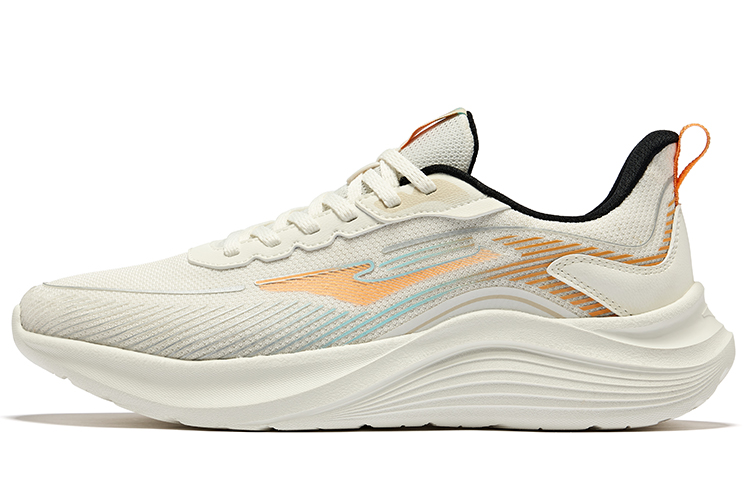 Erke Light Speed Cushioning Rebound Breathable Low top Running Shoes Men’s White Orange