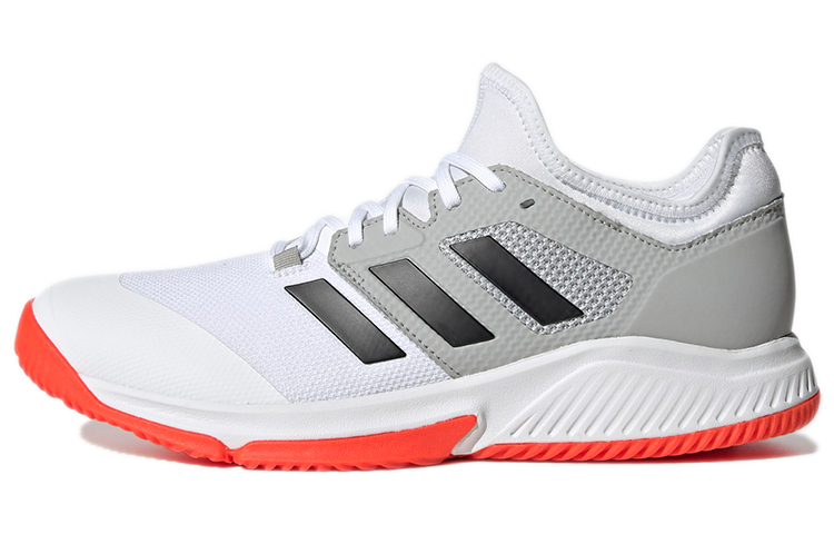 Adidas Court Team Bounce Fabric Slip Resistant, Abrasion Resistant, Breathable Low top Running Shoes Men's White Black
