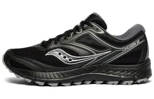 Saucony Cohesion 12 TR Trail Running Abrasion Resistant Low top Running Shoes Men's Black Gray