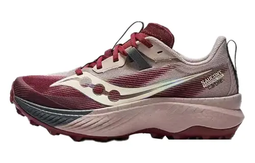 Saucony ENDORPHIN EDGE Slip Resistant Low top Running Shoes Women's Beige Red