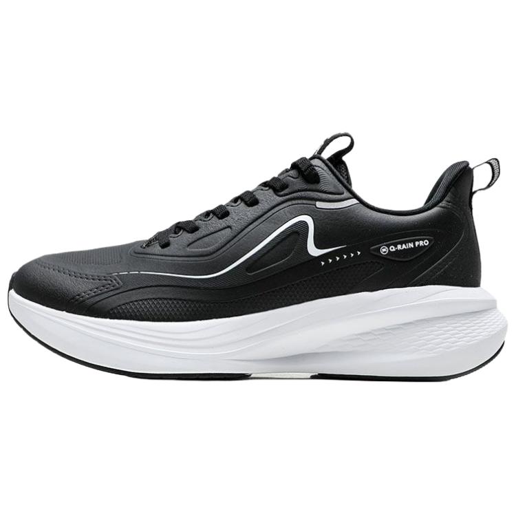 QIAODAN Fashion Trend Slip Resistant Abrasion Resistant Low top Casual Running Shoes Men’s Black