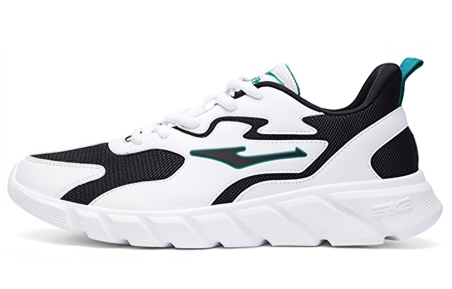 Erke Breathable Mesh Cushioning Slip Resistant Abrasion Resistant Low top Casual Running Shoes Men’s True White