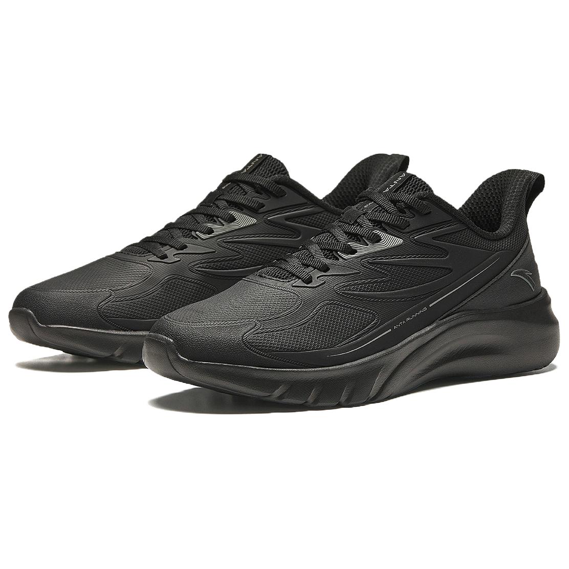 Anta Cushioning Slip Resistant Low top Casual Running Shoes Men’s Black