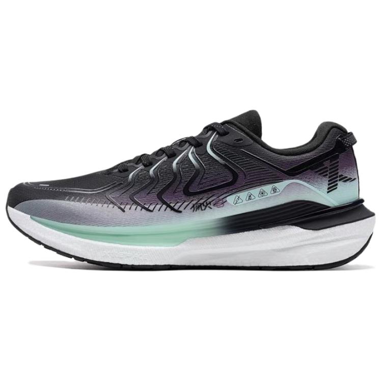 XTEP Wind And Fire 28 Synthetic Leather Cushioning Slip Resistant Low top Running Shoes Women’s Black Green White