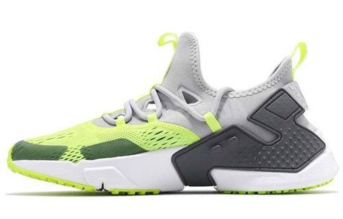 Nike Air Huarache Drift Breathe Fabric Synthetic Leather Non-Slip Wear-Resistant Breathable Shock Absorption Low-top Marathon Running Shoes Men's Gray Green