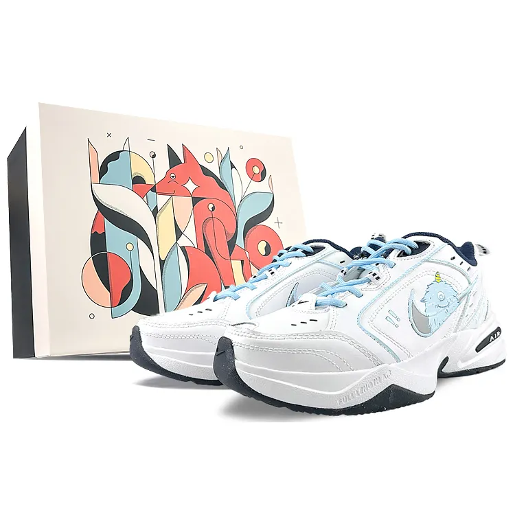 Nike Air Monarch 4 PU Leather Cushioning Abrasion Resistant Height Increasing