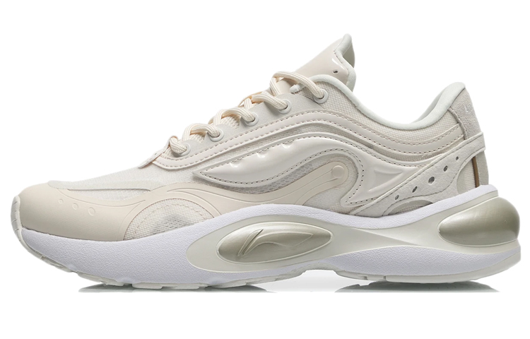 Li Ning V8 Slip Resistant Abrasion Resistant Low top Running Shoes Women’s Eggnog Gray