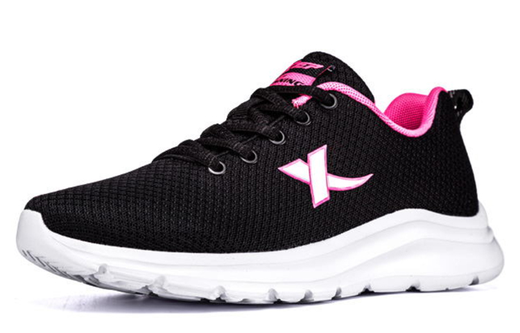 XTEP Slip Resistant, Abrasion Resistant, Breathable, Lightweight Low top Running Shoes Women’s Black Red