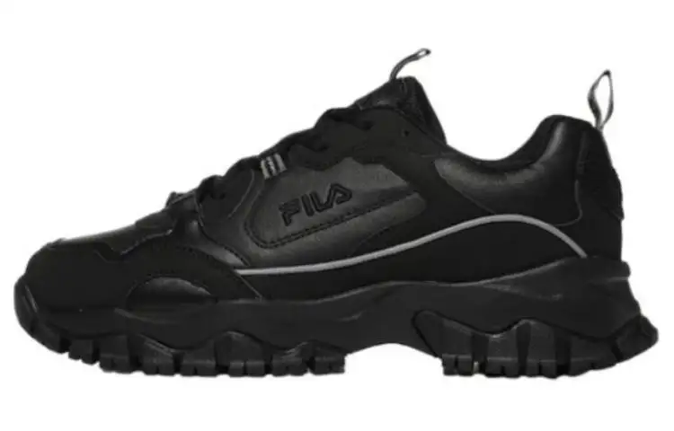 FILA Low top Running Shoes Unisex Black Korean Style