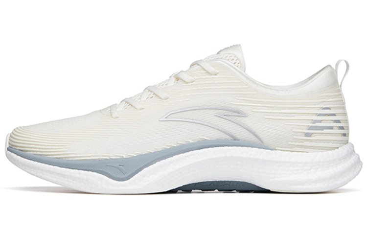 ANTA Four Generations Of Hydrogen Running Shoes Men's Low Top Ivory White/Gray