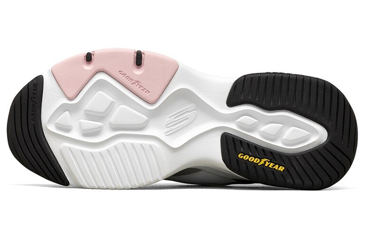 Женские кроссовки Skechers D'Lites (бело-черно-розовые) — Белый / чёрный / розовый — фото 5