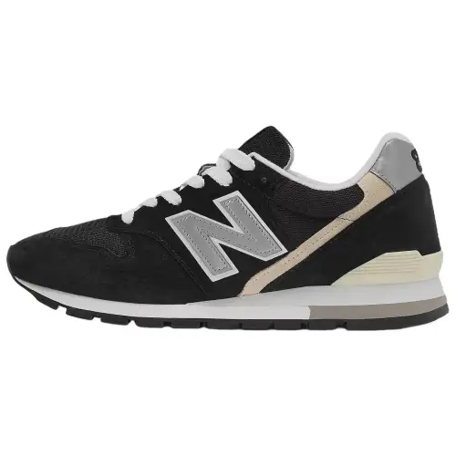 New Balance NB 996 Comfortable Abrasion Resistant Low top Casual Running Shoes Unisex Black Silver