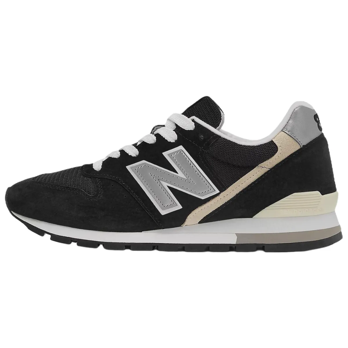 New Balance NB 996 Comfortable Abrasion Resistant Low top Casual Running Shoes Unisex Black Silver