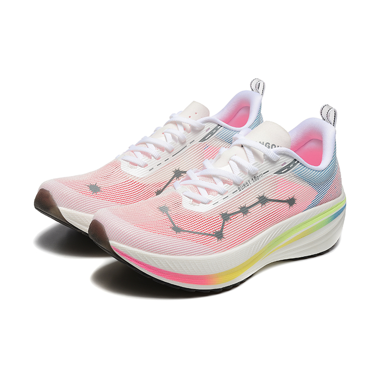 DUANGOU Mesh Low top Sports Running Shoes Unisex White Pink Blue