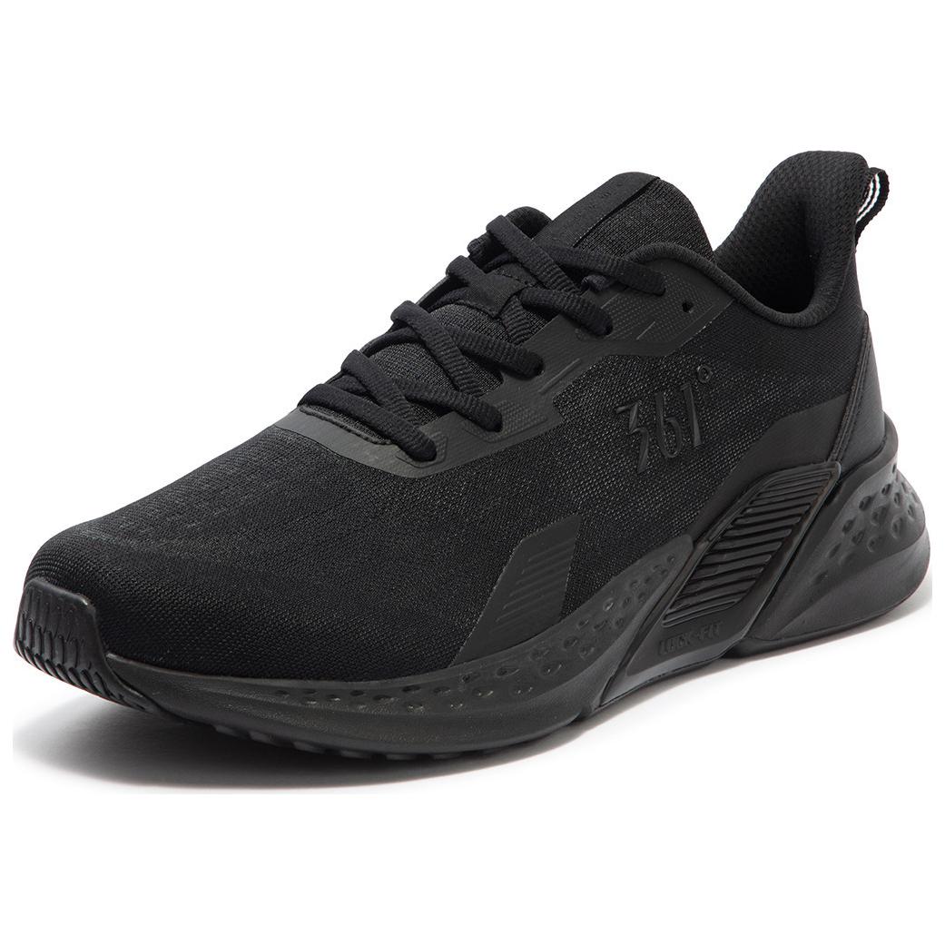 361° Cushioning Abrasion Resistant Breathable Lightweight Low top Casual Running Shoes Men’s Obsidian Black