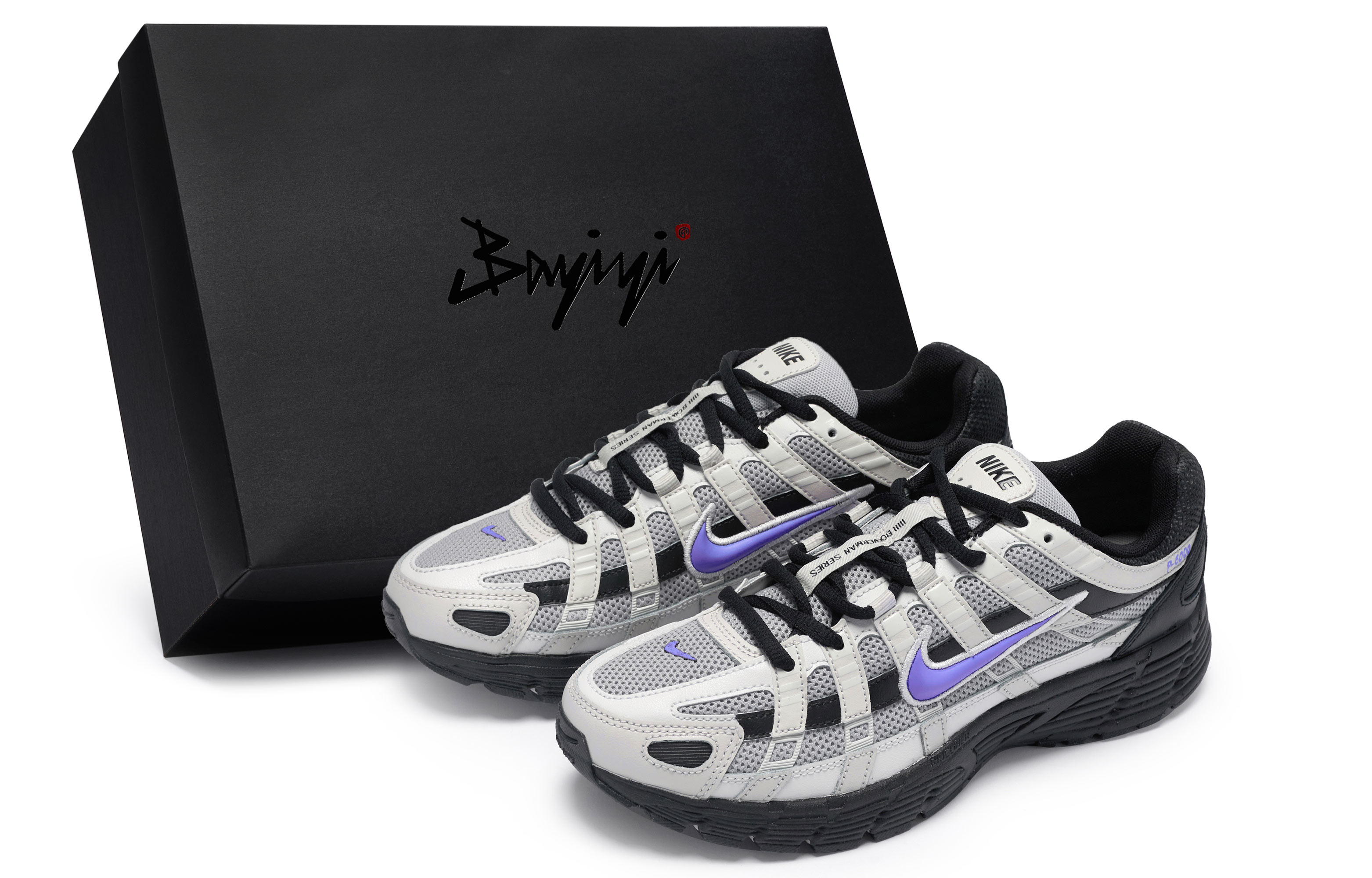 Nike P 6000 Low top Running Shoes Unisex Black White