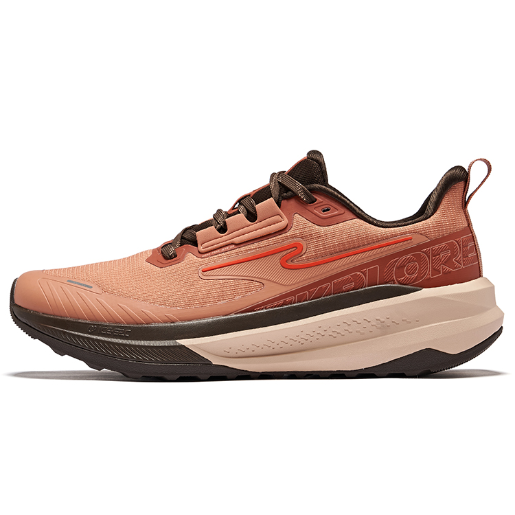 Erke Wild 2.0 Cushioning Slip Resistant Waterproof Lightweight Low top Running Shoes Men’s Coral Orange Dark Sandalwood