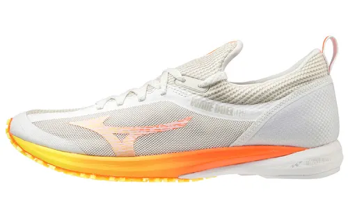 Mizuno Wave Duel 2 Sports Slip Resistant And Breathable Low top Running Shoes Men's White Orange