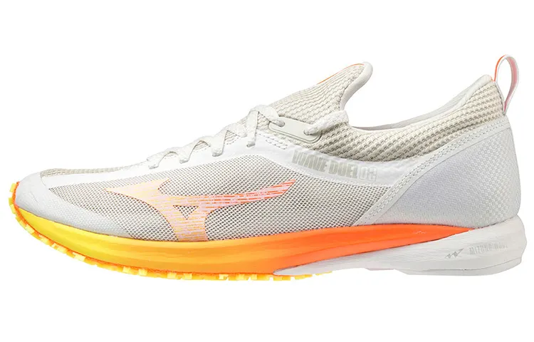 Mizuno Wave Duel 2 Sports Slip Resistant And Breathable Low top Running Shoes Men's White Orange