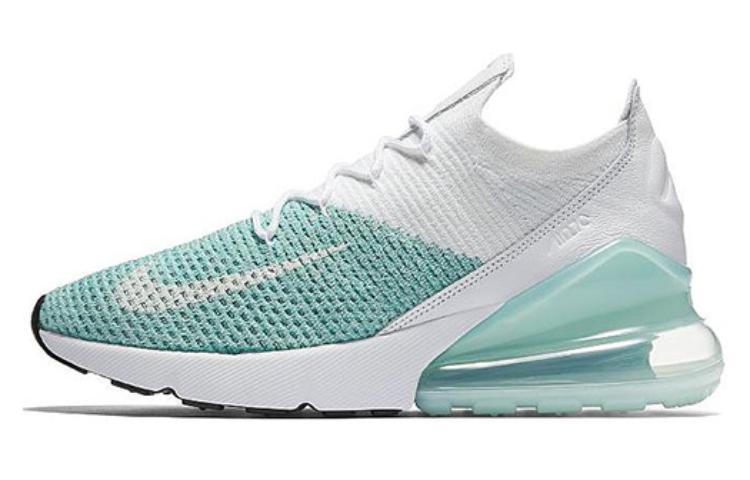 Nike Air Max 270 Flyknit Igloo White Clear Emerald Women's