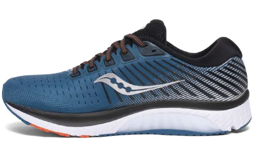 Saucony Guide 13 Mesh Cushioning Lightweight Slip Resistant Support Low top Running Shoes Men's Blue Black