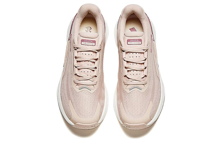 Anta Burning Refinement Slip Resistant Cushioning Low top Running Shoes Women’s Pink Gray