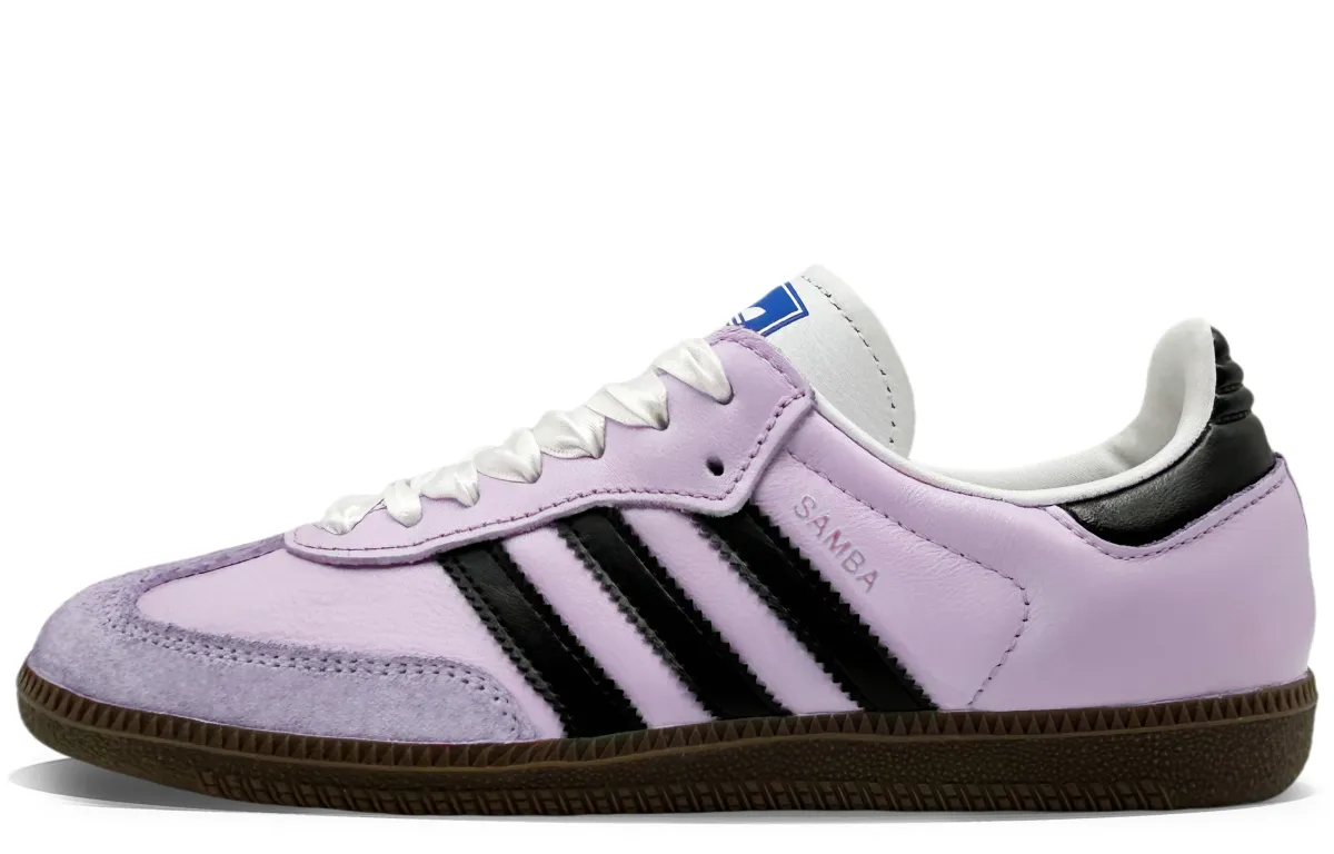 Adidas Originals SAMBA OG Slip Resistant Slip Resistant Low top Skateboard Shoes Unisex Purple