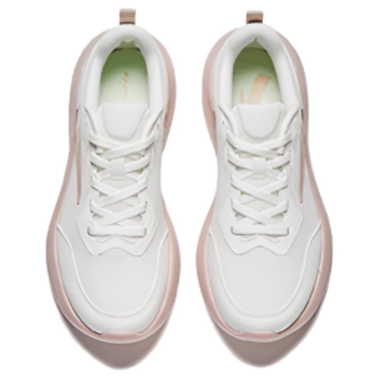 Anta Slip Resistant And Breathable Low top Casual Running Shoes Women’s White Pink