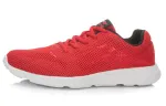 Li Ning Cushioning Slip Resistant Abrasion Resistant Breathable Low top Running Shoes Men's Red White