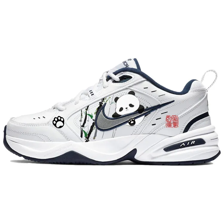 Nike Air Monarch 4 Slip Resistant Abrasion Resistant Low top Chunky Sneakers Unisex White