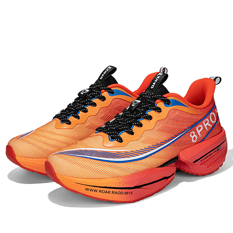 TAYAO Cushioning Slip Resistant Breathable Low top Casual Running Shoes Unisex Fire Red