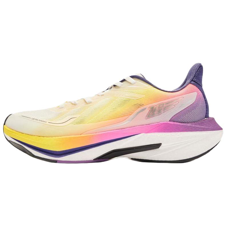 QIAODAN Flying Shadow 5.0 Fabric Cushioning Slip Resistant Support Low top Casual Running Shoes Men’s Yellow Purple