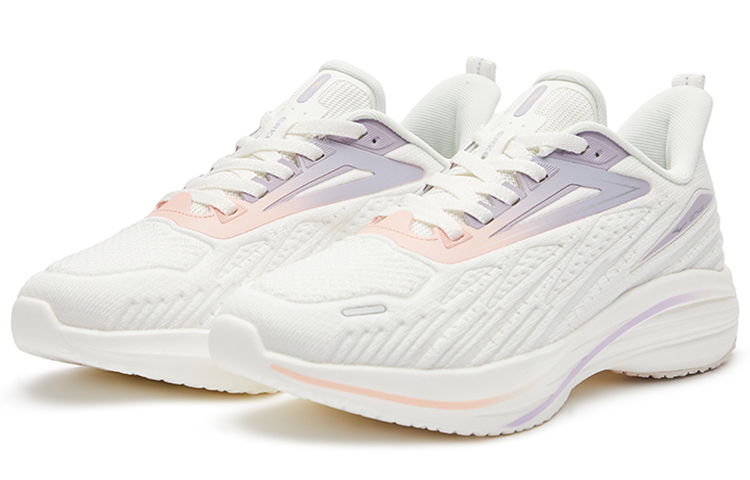 Erke Slip Resistant Abrasion Resistant Slip Resistant Abrasion Resistant Low top Running Shoes Women’s White Purple