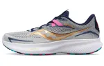 Saucony Ride 15 Fabric Cushioning Slip Resistant Abrasion Resistant Low top Running Shoes Men's Gray Blue