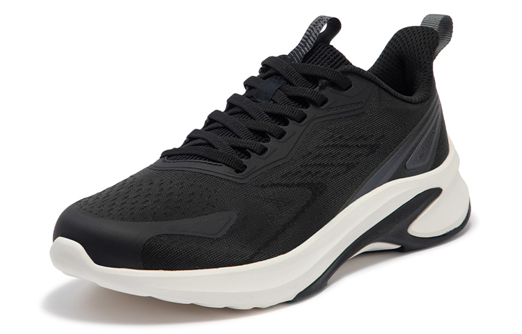 361° Sharp Tooth Collection Slip Resistant, Abrasion Resistant, Breathable Low top Running Shoes Women’s Black White