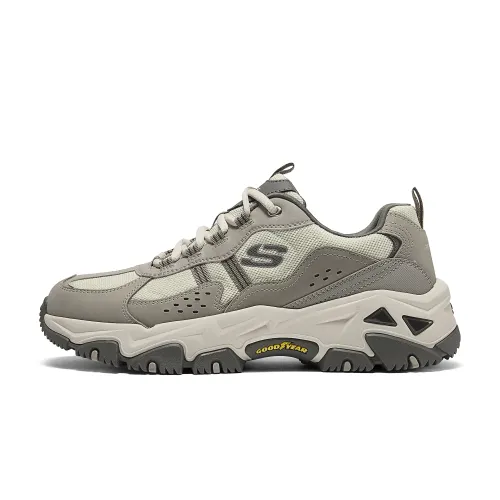 Skechers D'LITES Hiker Abrasion Resistant Breathable Height Increasing Low top Mountaineering Shoes Men's Natural