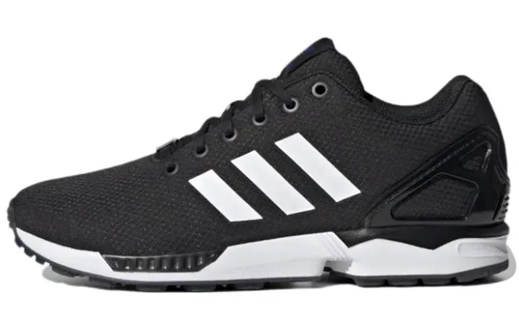 Adidas Originals ZX Flu Comfortable Abrasion Resistant Breathable Low top Running Shoes Men's Black White